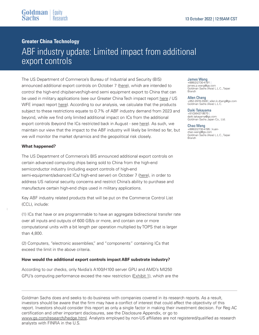 Greater China Technology_ ABF industry update_ Limited impact from additional export controls(1)Greater China Technology_ ABF industry update_ Limited impact from additional export controls(1)_1.png